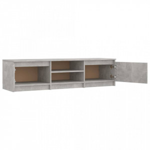 Comodă TV, gri beton, 140 x 40 x 35,5 cm, PAL - Img 5