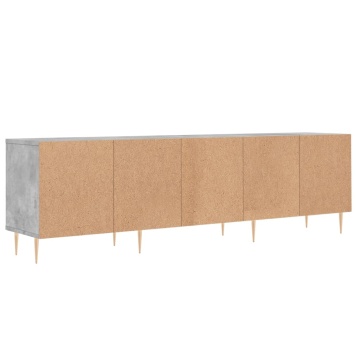 Comodă TV, gri beton, 150x30x44,5 cm, lemn prelucrat - Img 7