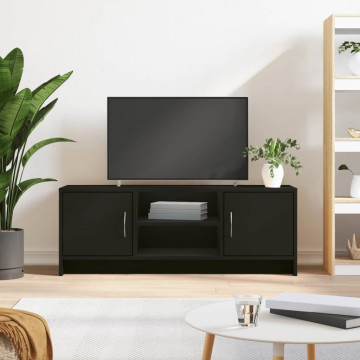 Comodă TV, negru, 102x30x37,5 cm, lemn prelucrat - Img 1