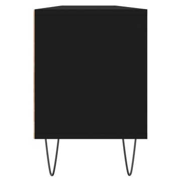 Comodă TV, negru, 150x30x44,5 cm, lemn prelucrat - Img 6