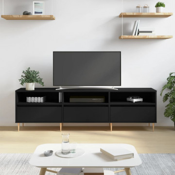 Comodă TV, negru, 150x30x44,5 cm, lemn prelucrat - Img 1