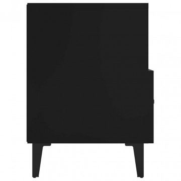 Comodă TV, negru, 80x36x50 cm, lemn prelucrat - Img 7