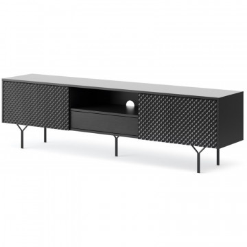 Comoda TV Revers, grafit negru, 180 cm RE01 2D1S - Img 1