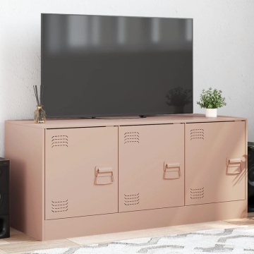 Comodă TV, roz, 99x39x44 cm, oțel - Img 1