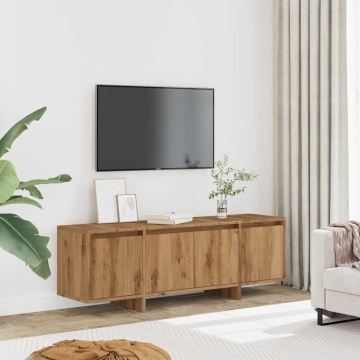 Comodă TV, stejar artizanal, 120x30x40,5 cm, lemn prelucrat - Img 3
