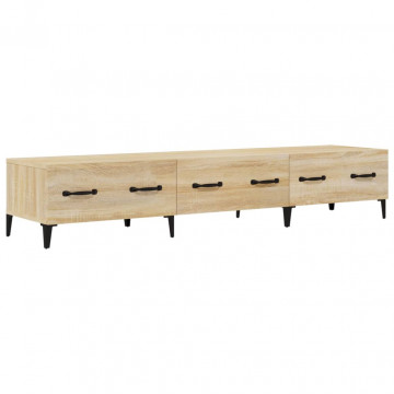 Comodă TV, stejar sonoma, 150x34,5x30 cm, lemn prelucrat - Img 2