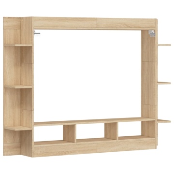 Comodă TV, stejar sonoma, 152x22x113 cm, lemn compozit - Img 5