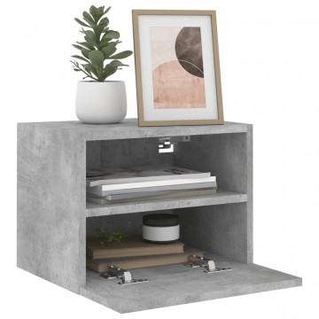 Comode TV de perete, 2 buc., gri beton, 40x30x30 cm, lemn - Img 8