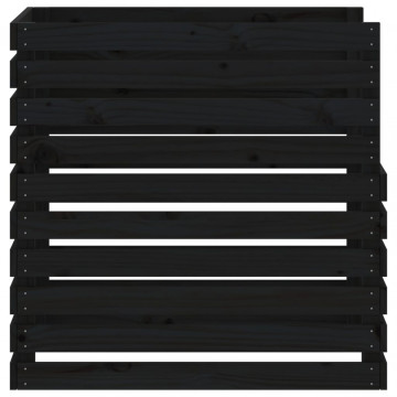 Compostor, negru, 80x80x78 cm, lemn masiv de pin - Img 5