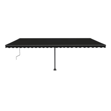 Copertină automată cu senzor vânt & LED, antracit, 600x300 cm - Img 2