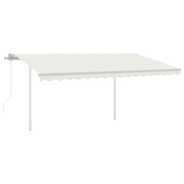 Copertină automată cu senzor vânt&LED, crem, 4x3 m - Img 3