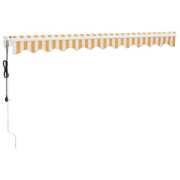 Copertina automată retractabilă, galben și alb, 3,5x2,5 m - Img 5