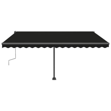 Copertină autonomă retractabilă manual, antracit, 400x300 cm - Img 4