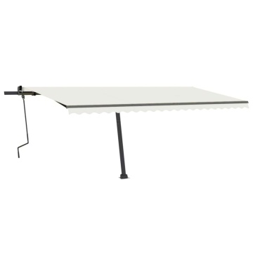 Copertină autonomă retractabilă manual, crem, 500x350 cm - Img 2