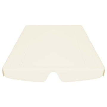 Copertină de rezervă leagăn grădină, crem, 150/130x105/70 cm - Img 4