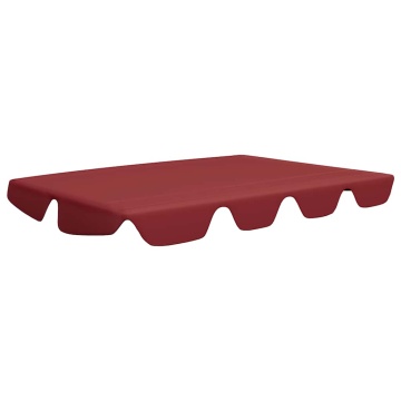Copertină de rezervă leagăn grădină, roșu vin 150/130x105/70 cm - Img 2