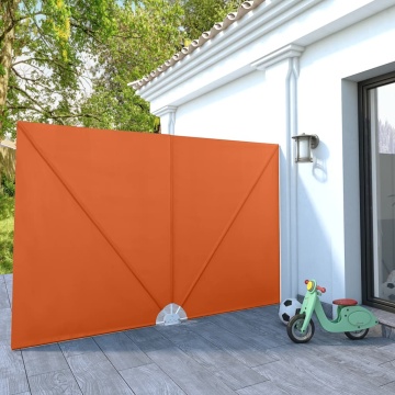Copertină laterală pliabilă de terasă, cărămiziu, 300x200 cm - Img 1