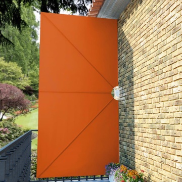 Copertină laterală pliabilă de terasă, cărămiziu, 400x200 cm - Img 3