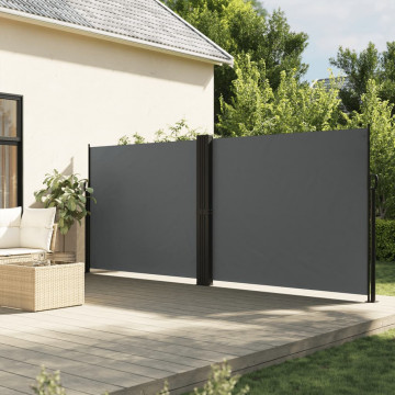 Copertină laterală retractabilă, antracit, 180x1000 cm - Img 1
