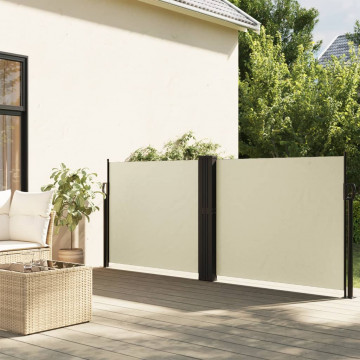 Copertină laterală retractabilă, crem, 140x600 cm - Img 1