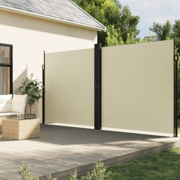 Copertină laterală retractabilă, crem, 220x600 cm - Img 1