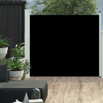 Copertină laterală retractabilă de terasă, negru, 100x300 cm - Img 1