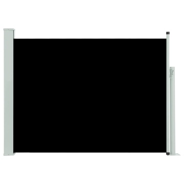 Copertină laterală retractabilă de terasă, negru, 120x500 cm - Img 2