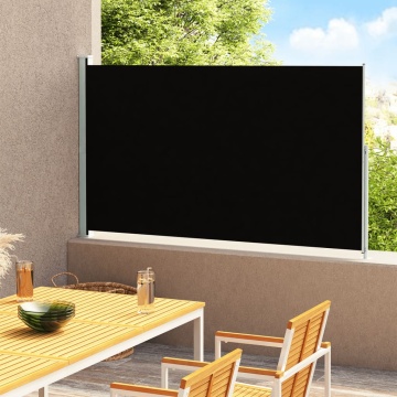 Copertină laterală retractabilă de terasă, negru, 220x300 cm - Img 1