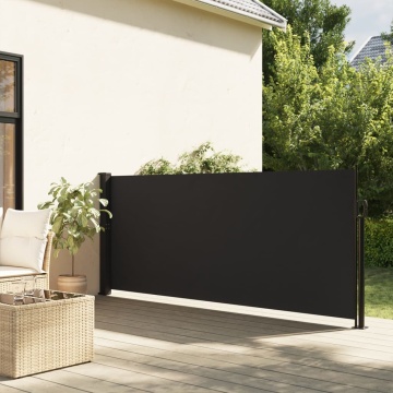 Copertina laterală retractabilă, negru, 140x300 cm - Img 1