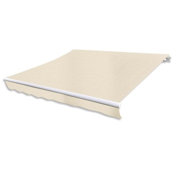 Copertină pliabilă motorizată, 400 cm, crem - Img 1