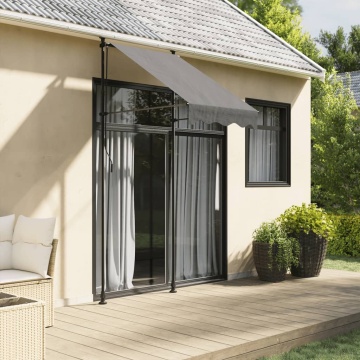 Copertină retractabilă, antracit, 100x150 cm, textil și oțel - Img 1