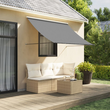 Copertină retractabilă, antracit, 250x150 cm, țesătură și oțel - Img 1