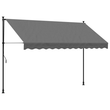 Copertină retractabilă, antracit, 300x150 cm, textil și oțel - Img 2