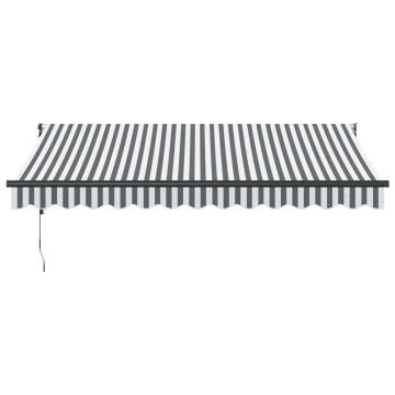 Copertină retractabilă antracit/alb, 3,5x2,5 m, textil/aluminiu - Img 3