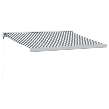 Copertină retractabilă antracit/alb, 3,5x2,5 m, textil/aluminiu - Img 2
