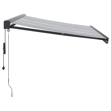Copertină retractabilă antracit/alb, 3,5x2,5 m, textil/aluminiu - Img 4