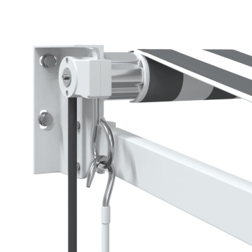 Copertină retractabilă antracit/alb, 3x2,5 m, textil/aluminiu - Img 5