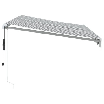 Copertină retractabilă automat, antracit/alb, 350x250 cm - Img 4