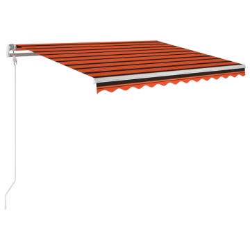 Copertină retractabilă automat, portocaliu/maro, 300x250 cm - Img 2