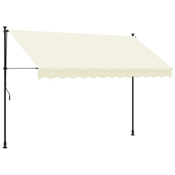Copertină retractabilă, crem, 300x150 cm, țesătură și oțel - Img 2