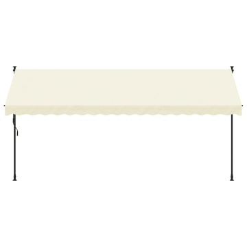 Copertină retractabilă, crem, 400x150 cm, țesătură și oțel - Img 3