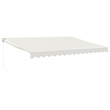 Copertină retractabilă, crem, 4x3 m, textil și aluminiu - Img 2