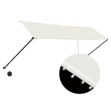 Copertină retractabilă cu LED, crem, 350 x 150 cm - Img 2