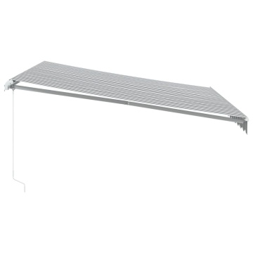 Copertină retractabilă manual, antracit/alb, 400x300 cm - Img 4