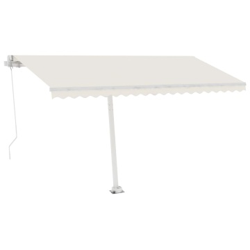 Copertină retractabilă manual, crem, 400x300 cm - Img 2