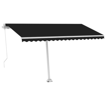 Copertină retractabilă manual cu LED, antracit, 450x300 cm - Img 4
