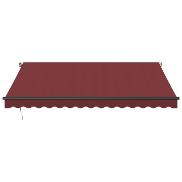 Copertina retractabilă manual cu LED-uri, vișiniu, 400x300 cm - Img 4