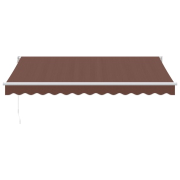 Copertină retractabilă manual, maro, 350x250 cm - Img 3