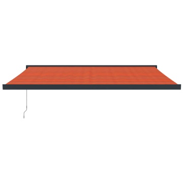 Copertină retractabilă portocaliu/maro 4,5x3 m, textil/aluminiu - Img 3