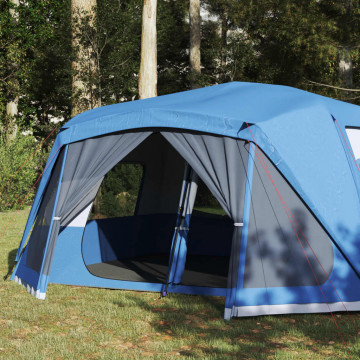 Cort camping 10 pers., albastru, impermeabil configurare rapidă - Img 4
